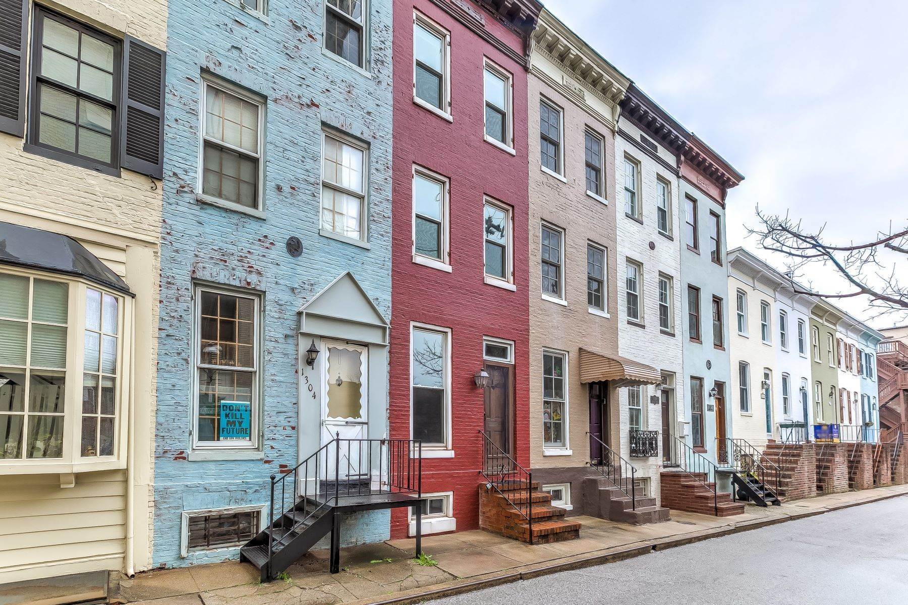 Townhouse for Sale at Bolton Hill Victorian 1306 Rutter Street Baltimore, Maryland 21217 United States